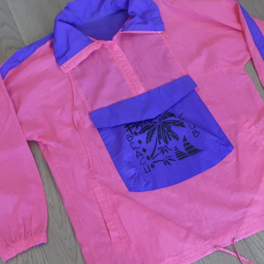 Paradise Beach Club Pink/Purple Large Jacket - Picture 3 of 6